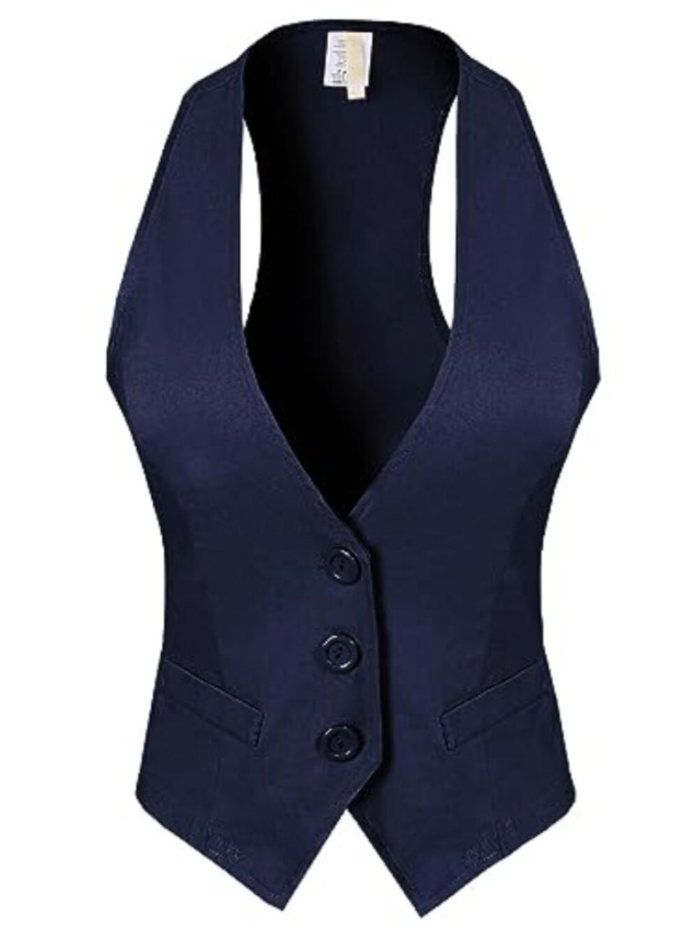 V Neck Racerback Tuxedo Vest Suit Waistcoat Rayon Stretch Slim Fit